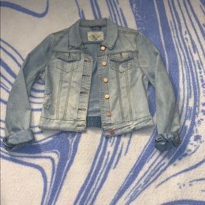 denim jean jacket light washed